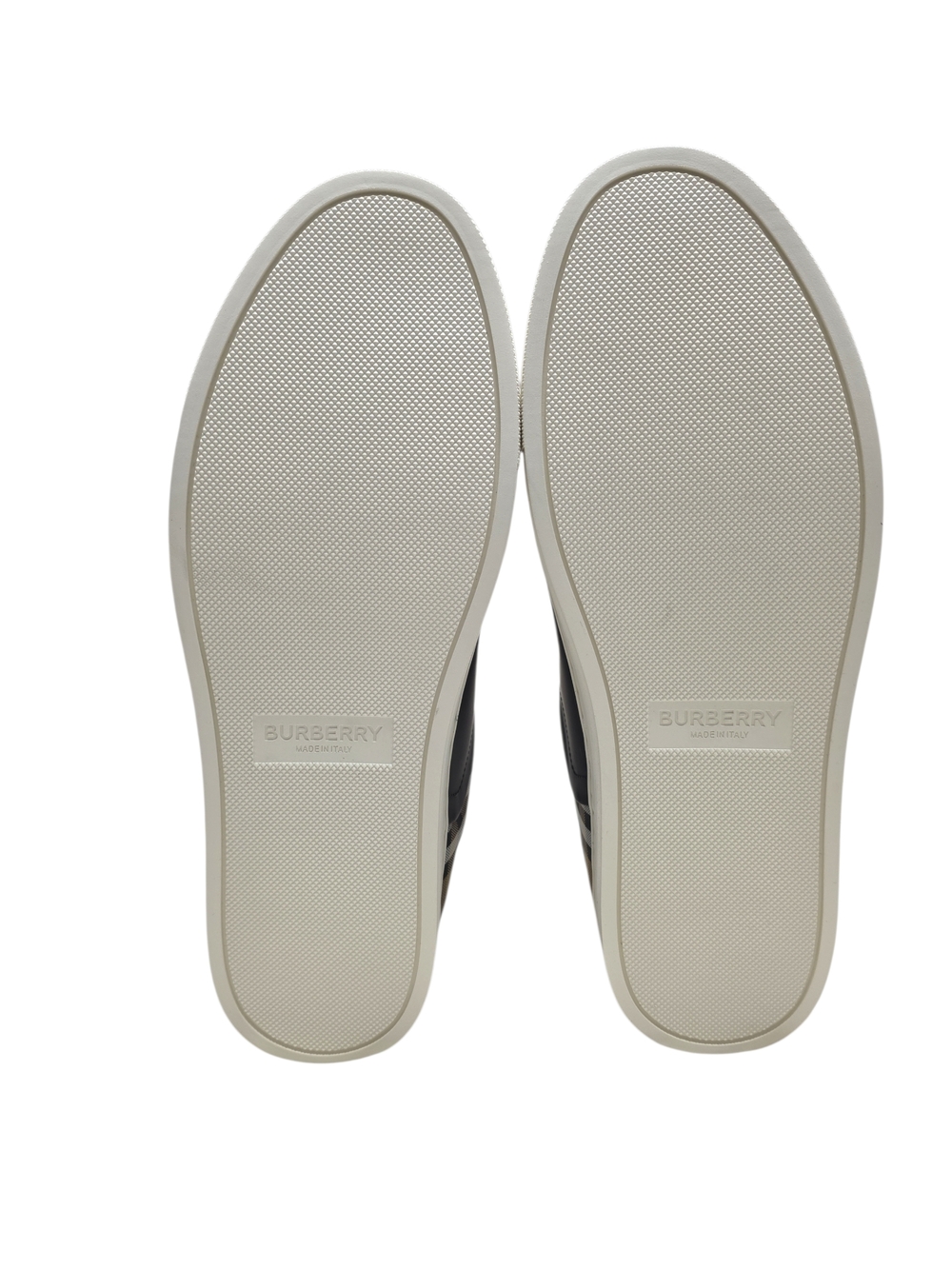Burberry Stevie Leather & Canvas Check Sneakers - Picture 5 of 7
